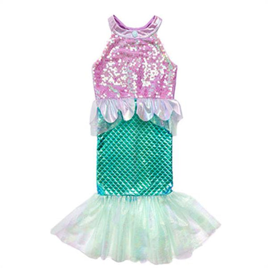 Vestido De Sirena Brumosa Talla 5-6 Años Great Pretenders