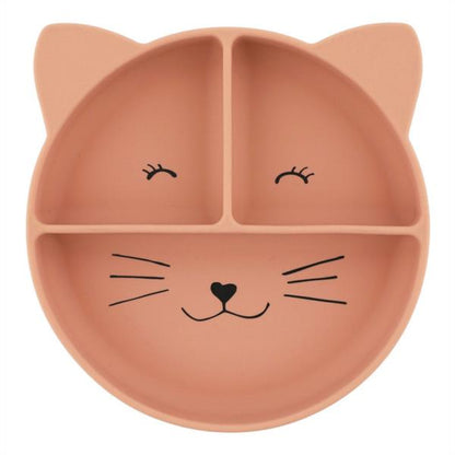 Plato Ventosa Trixie Divisiones Silicona Gato
