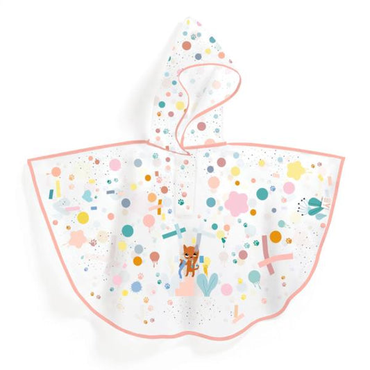Poncho De Lluvia Gato Talla De 3 A 5 Años 90-110 cm
