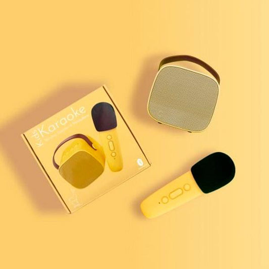 Altavoz Karaoke Bluetooth con Micrófono Amarillo