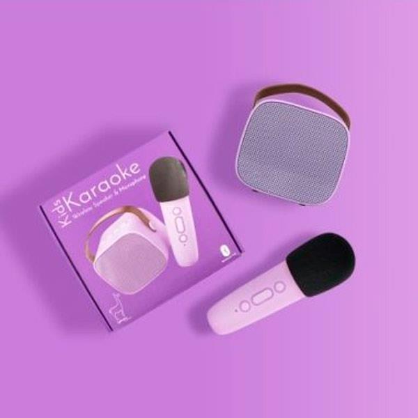 Karaoke - Altavoz Bluetooth con micrófono Violeta