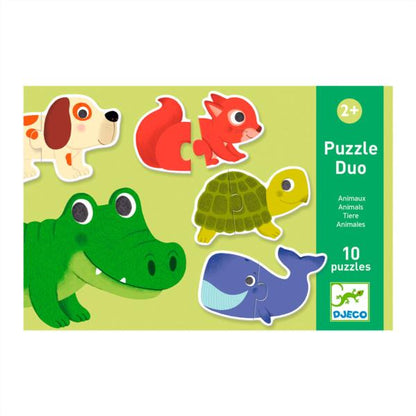 Educativos Puzzle Dúo Animales Djeco