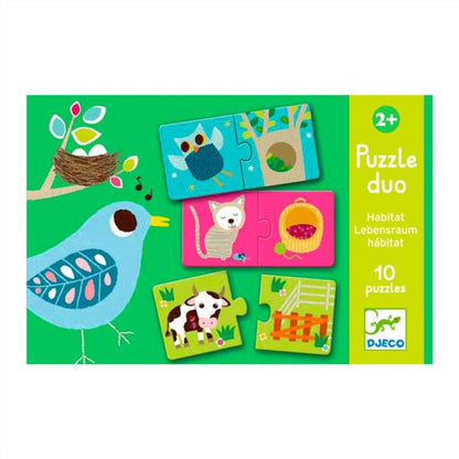 Educativos Puzzle Dúo Habitat Djeco