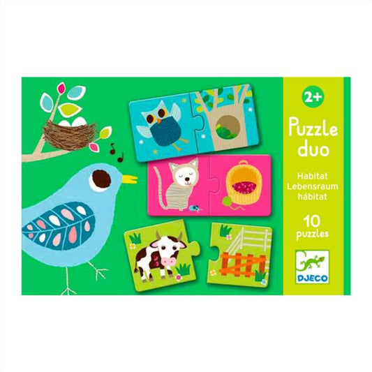 Educativos Puzzle Dúo Habitat Djeco