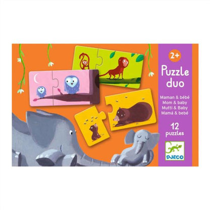 Educativos Puzzle Dúo Mama Y Bebé Djeco