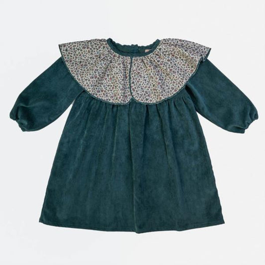 Vestido Micropana Petrol Cuello Liberty