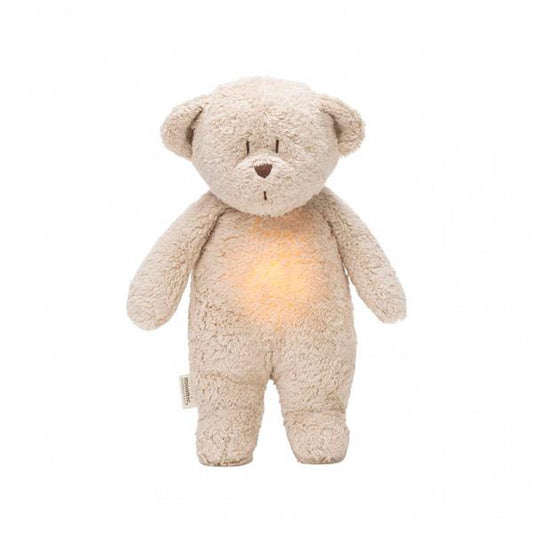 Peluche Moonie Oso Orgánico con Luz y Sonido Sand Natur