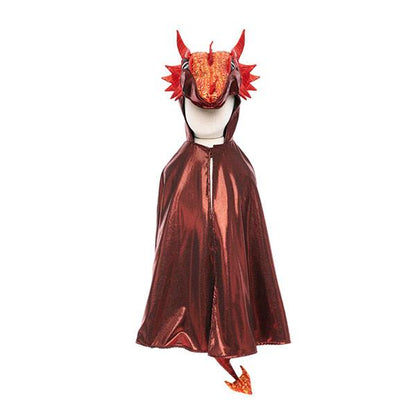 Capa Dragón Metálico Ruby Talla 5-6 Años Great Pretenders