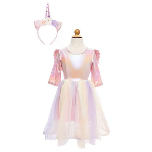 Vestido Unicornio con Alas y Diadema Talla Great Pretenders