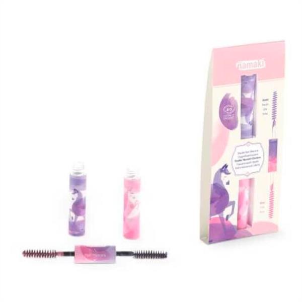 Máscara de Pelo Doble Color Rosa y Púrpura - Namaki