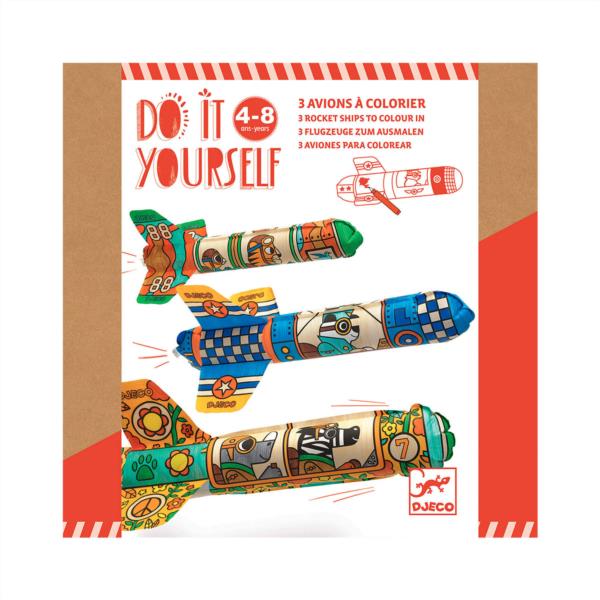 Diy Set Para Colorear Aviones - En El Cielo