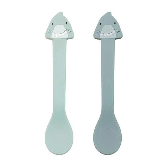 Cucharas Silicona Trixie Tiburón 2 Unidades