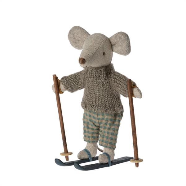 Ratón De Invierno Con Juego De Esquí Hermano Ratones Maileg