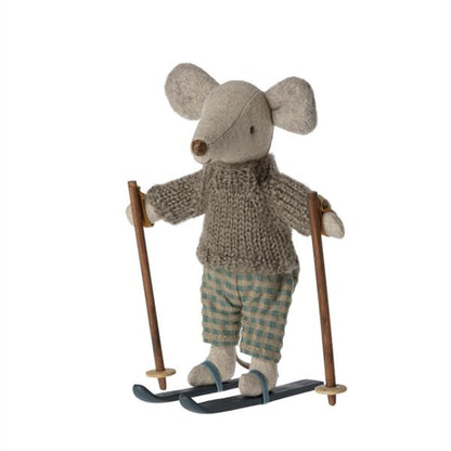 Ratón De Invierno Con Juego De Esquí Hermano Ratones Maileg