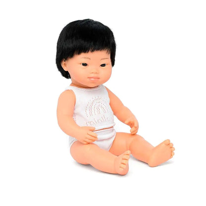Muñeco Bebe Asiatico Sind Down 38cm