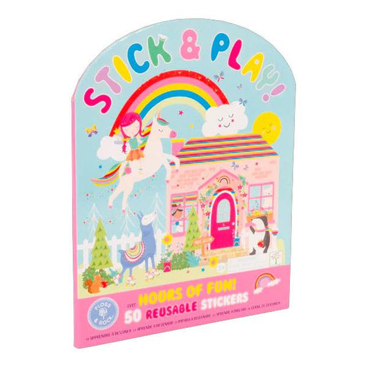Libro Pegatinas Reutilizables Rainbow Fairy Stick and Play Floss and Rock