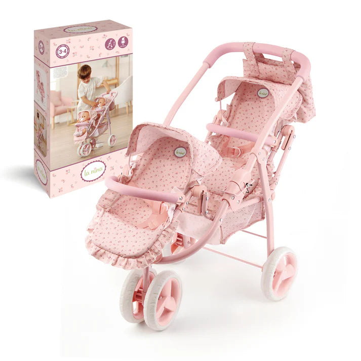 Carrito Gemelar Muñecos Olivia La Nina