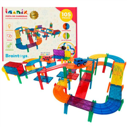 Braintoys Imanix Pista De Carreras 105 Piezas (Incluye Dos Coches)
