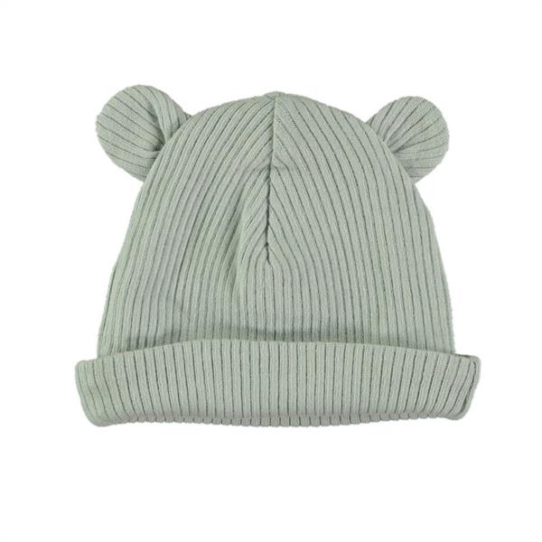 Gorro Orejitas Canalé 100% Algodón Orgánico - Jade