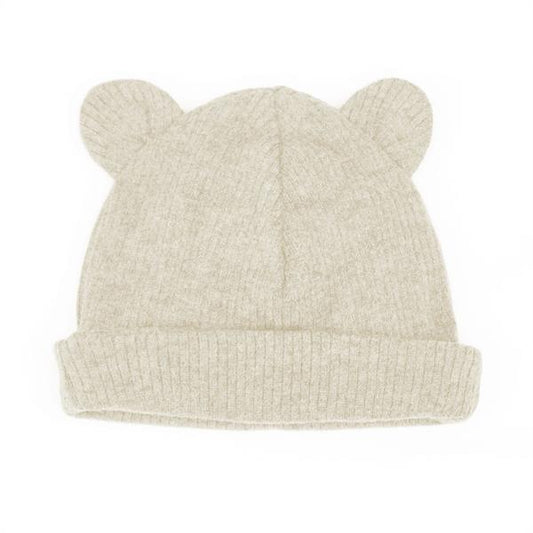 Gorro Orejitas Canalé 100% Algodón Orgánico - Arena