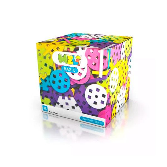 Bloques Meli Basic Constructor Set 60 Piezas Pastel Palos Y Ruedas