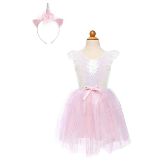 Vestido Unicornio Dreamy Rosa Iridiscente 5-6 Años