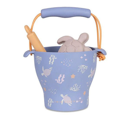 Set Juguetes Playa Silicona Animales Marinos Azul