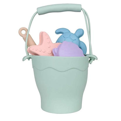 Set Juguetes Playa Silicona Animales Marinos Verde