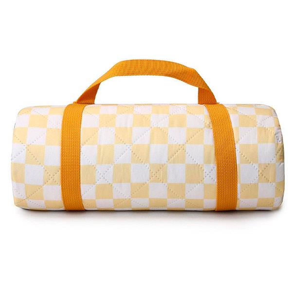 Manta Picnic Impermeable Monneka Stripes Yellow Chess
