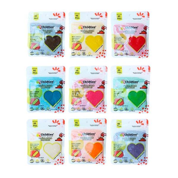 Plastilina Orgánica ChildGen Refil 9 Bolsitas