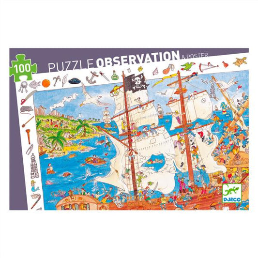Puzzle Observación Los Piratas 100 Piezas