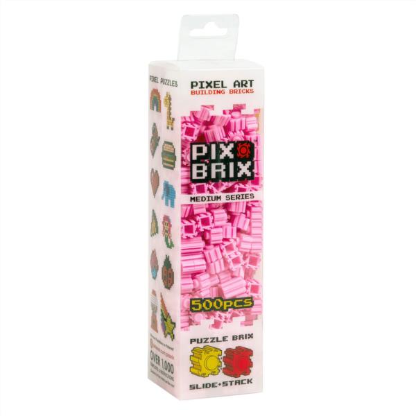 Bloques Pix Brix 500 Piezas Color Rosa Medium Series Pixel Art
