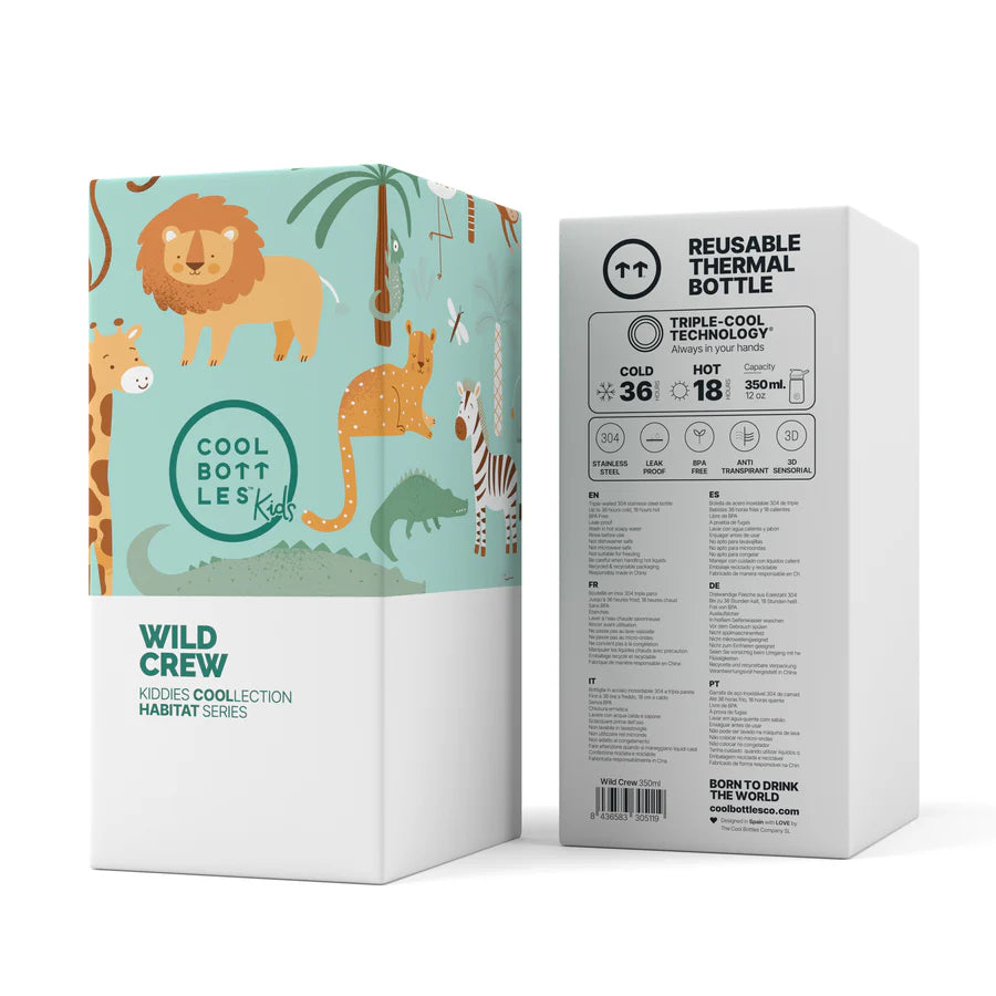 Botella Termo Kiddie Bottle Wild Crew 350ml Cool Bottles