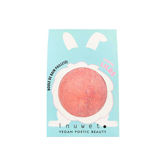 Bomba de Baño Purpurina Aroma Flor Lila Inuwet