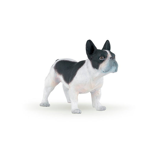 Bulldog Francés Blanco Y Negro Animales Juguete Papo