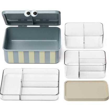 Caja Almuerzo 3 Bandejas Extraíbles Blue Noui Nou