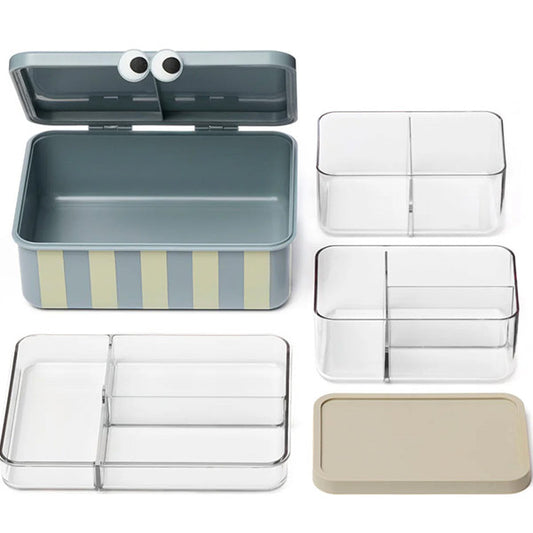Caja Almuerzo 3 Bandejas Extraíbles Blue Noui Nou