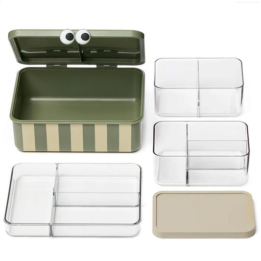 Caja Almuerzo 3 Bandejas Extraíbles Green Noui Nou