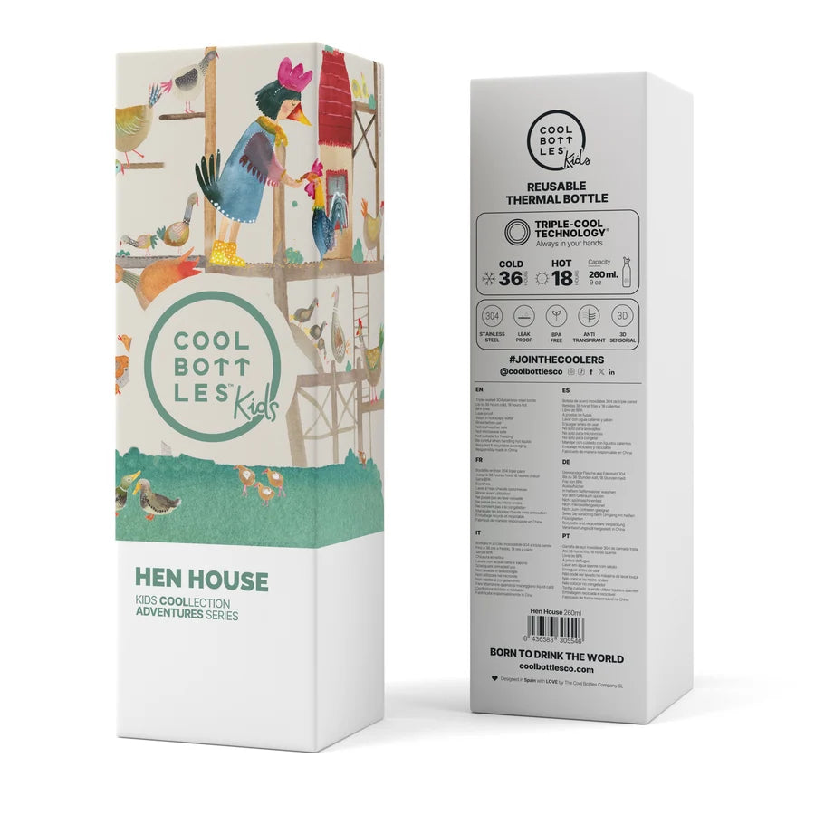 Botella Térmica Hen House 260ml The Kids Cool Bottles