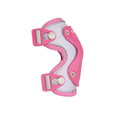 Pack Rodilleras y Coderas Reflectantes Patinetes Micro Rosa Talla M