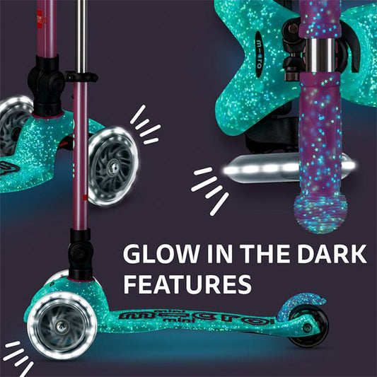 Patinete Micro Mini Deluxe Plegable Orion Led Rosa