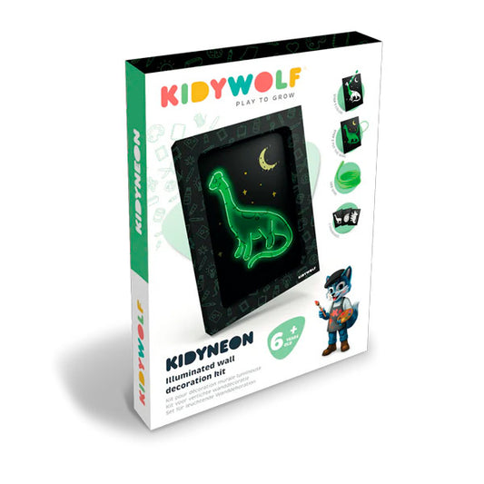 Kit Decoración Pared Iluminada KidyNeon Verde Kidywolf
