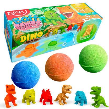 Pack 3 Bombas Baño Surprise Dinos