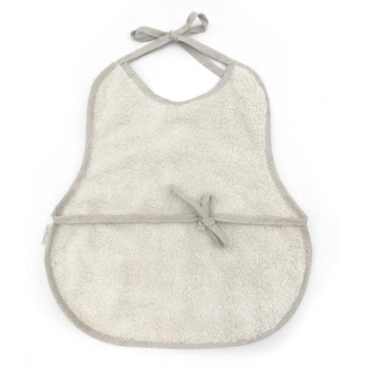 Maxi Babero Sin Mangas Sage Powder 100% Algodón Orgánico Babyshower