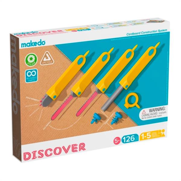Discover Kit De 126 Piezas Makedo Crear Con Cartón