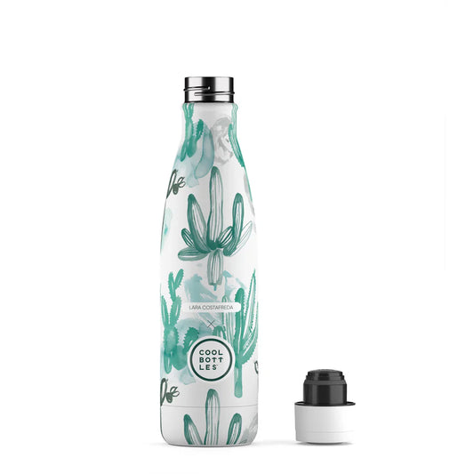 Botella Termo Adulto Watercolor Cactus 500ml - Cool Bottles