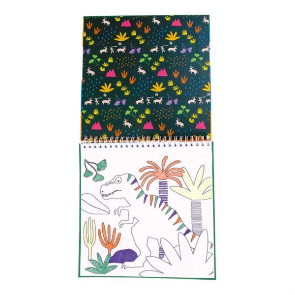 Cuaderno Colorear Mágico Dino Floss And Rock