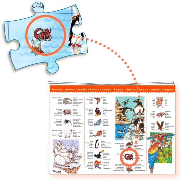 Puzzle Observación Animales Del Mundo