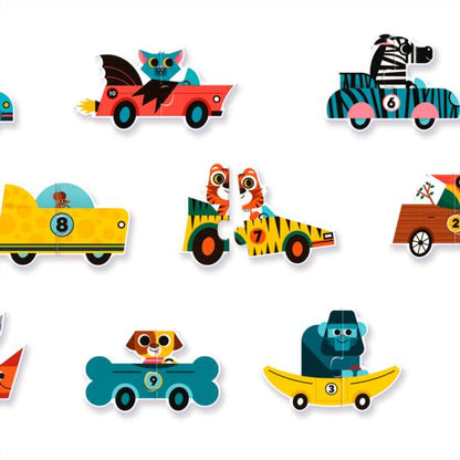 Educativos Puzzle Dúo Bólidos Djeco