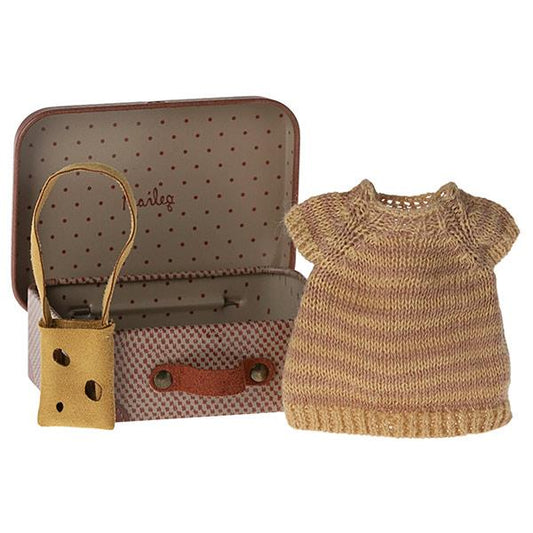Bolsa y Vestido de Punto Ratón Hermana Mayor Maileg